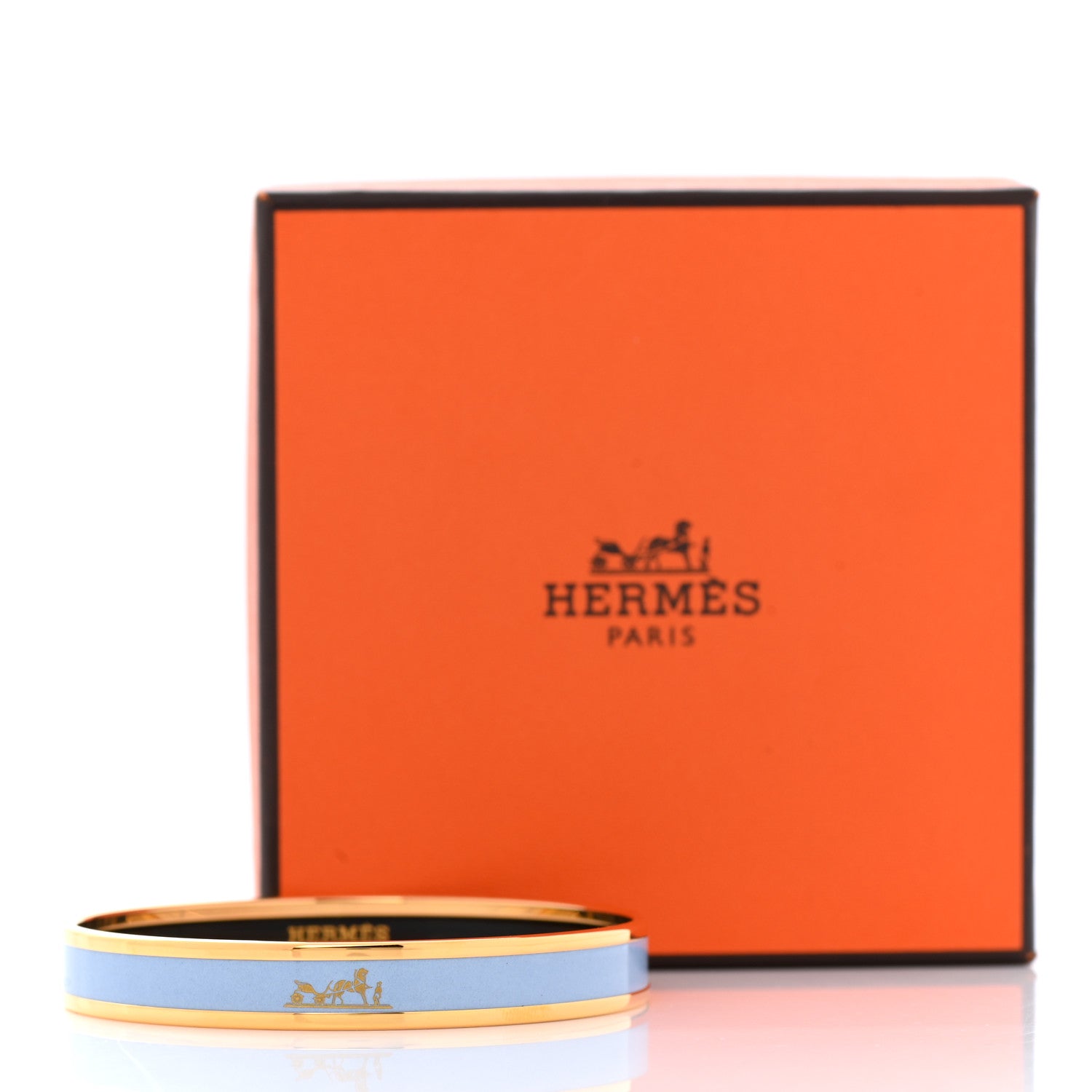 Hermes Enamel Printed Narrow Caleche Bracelet 65 6 of 6