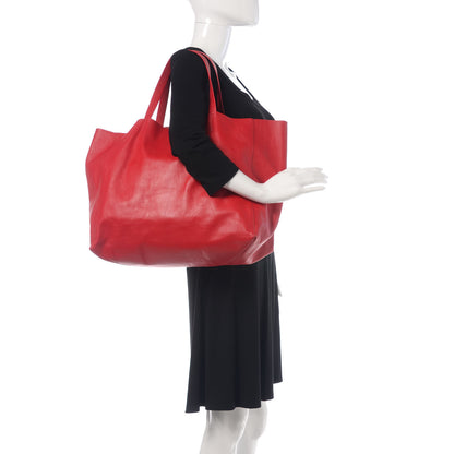Celine Lambskin Horizontal Cabas Red 2 of 9
