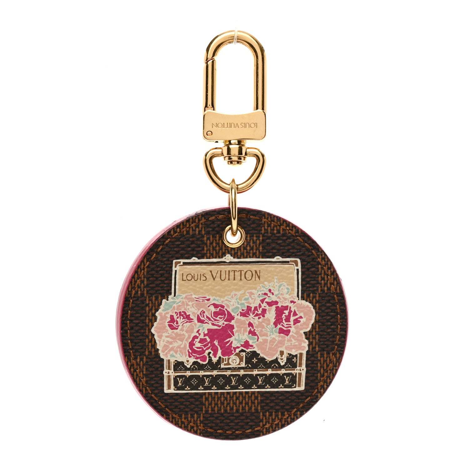 Louis Vuitton Damier Ebene Illustre Posies Bag Charm 1 of 4