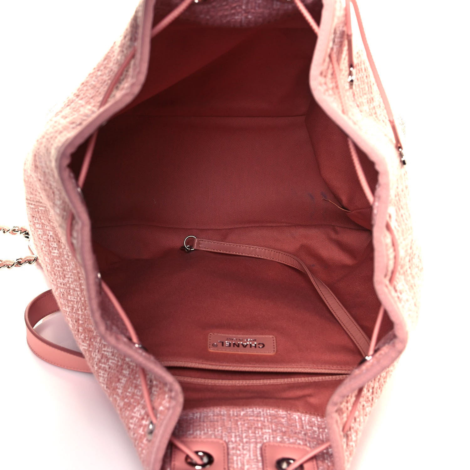 Chanel Canvas Large Deauville Backpack Pink 4 of 12