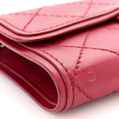 Chanel Calfskin Stitched Clutch Flap Red 9 of 11