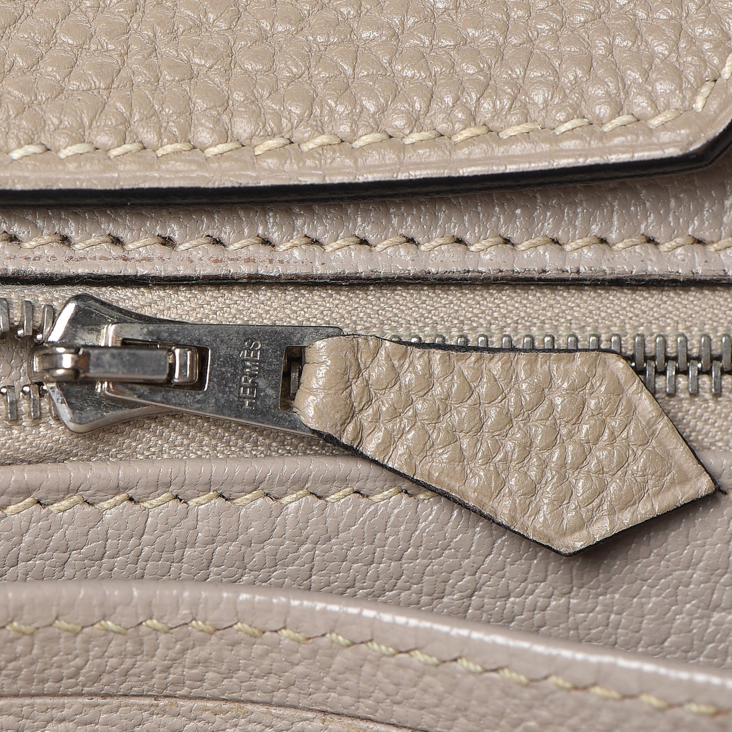 Taurillon Clemence Birkin 40 Gris Tourterelle