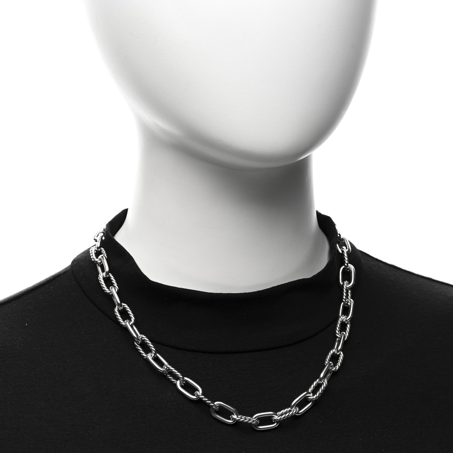 David Yurman Sterling Silver 18K Yellow Gold 8.5mm Madison Chain Toggle Necklace 2 of 6