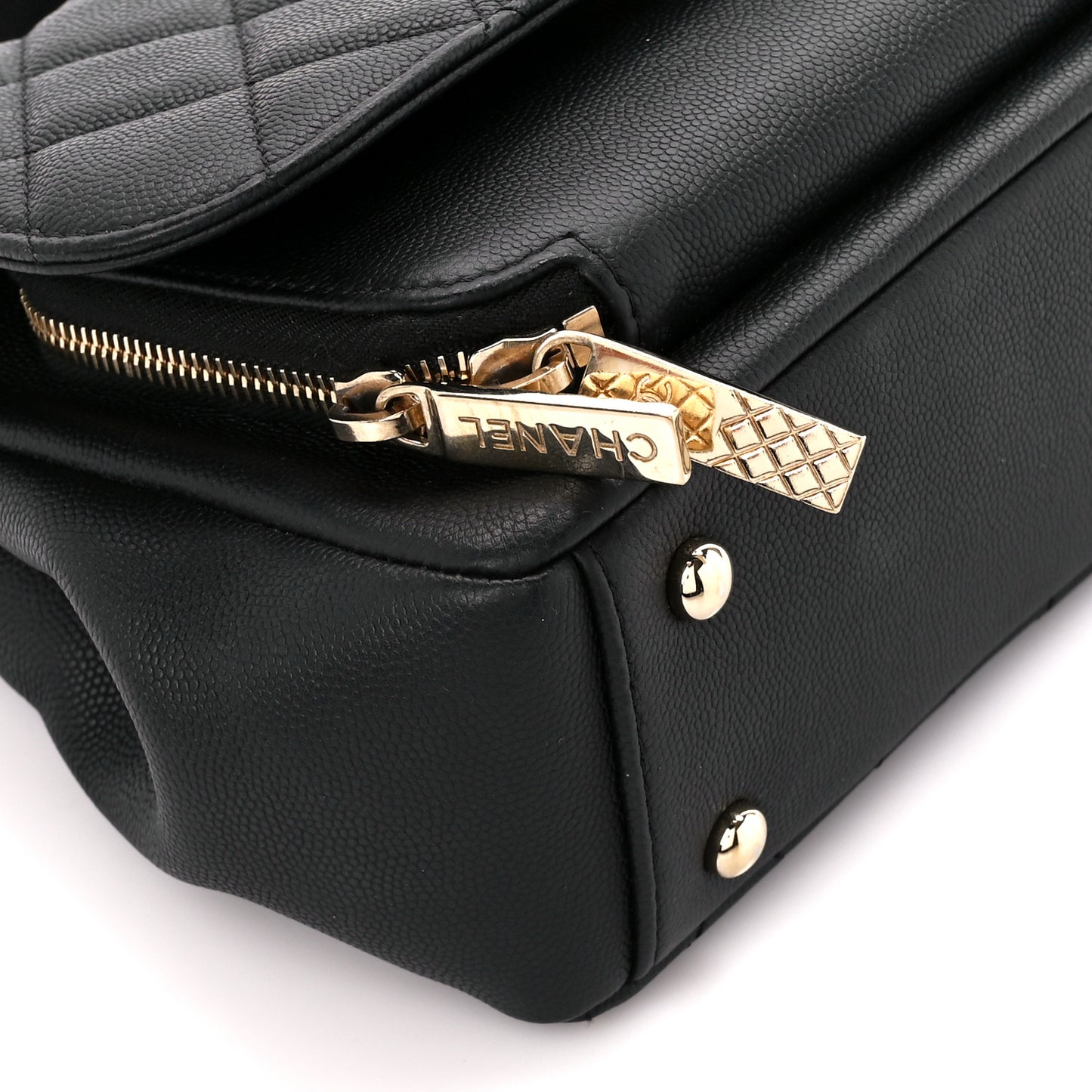 Caviar Quilted Small Business Affinity Flap Black