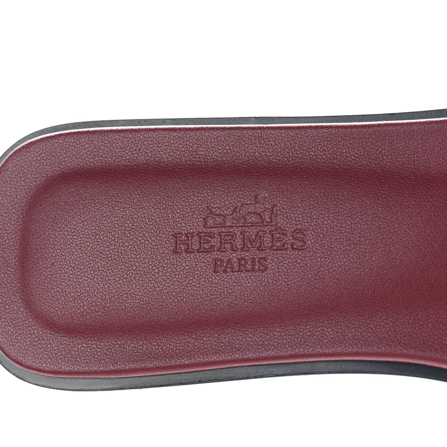 Hermes Calfskin Embroidered Oran Sandals 37 Rouge Feu 7 of 8