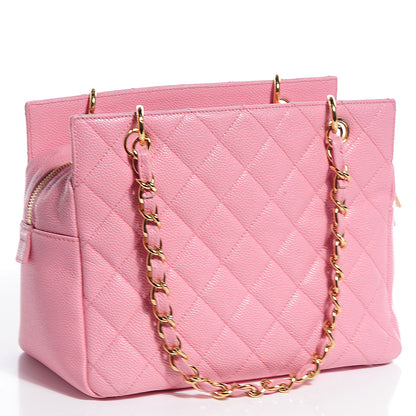 Chanel Caviar Quilted Petit Timeless Shopping Tote PTT Pink 4 of 8