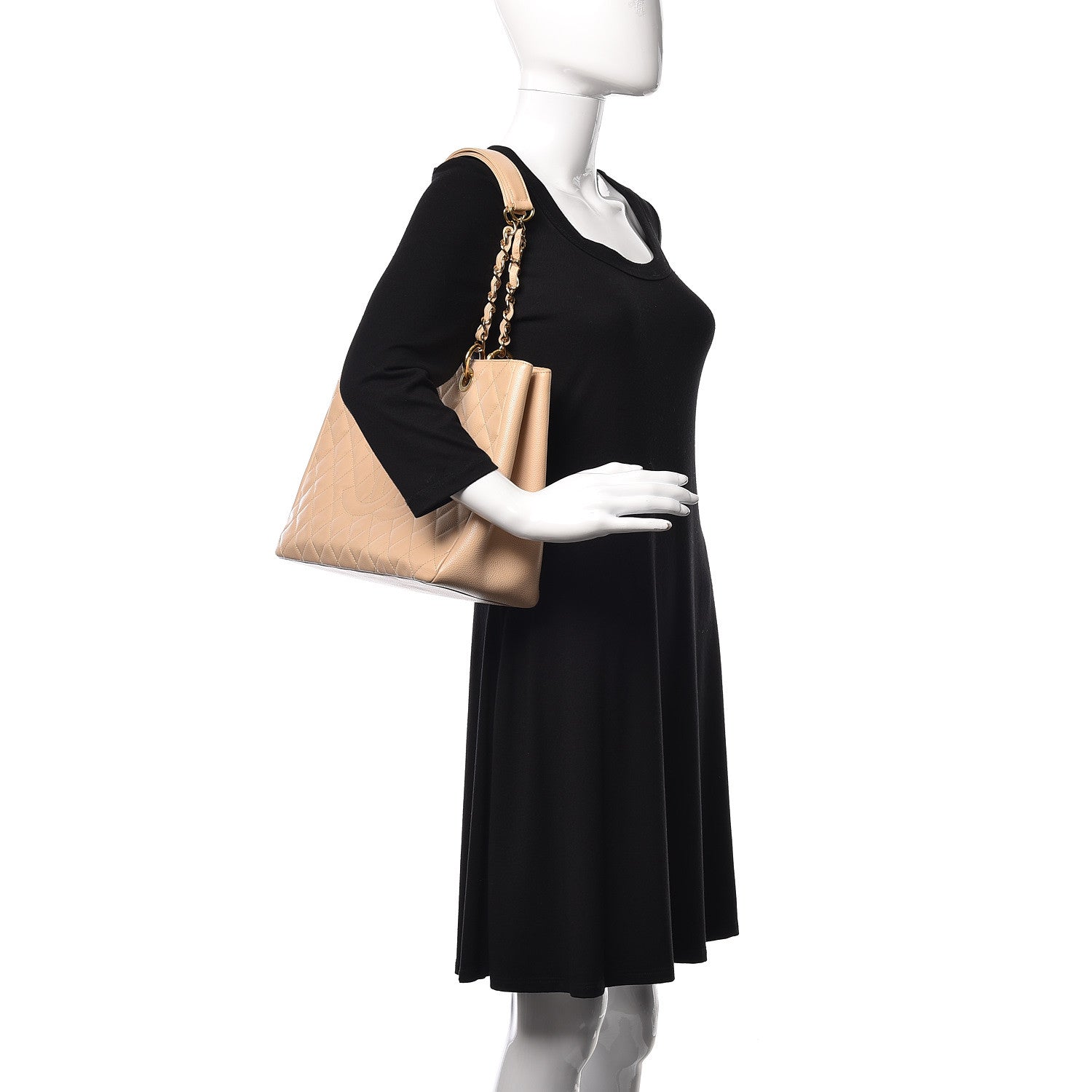 Chanel Caviar Quilted Grand Shopping Tote GST Beige Clair 2 of 12