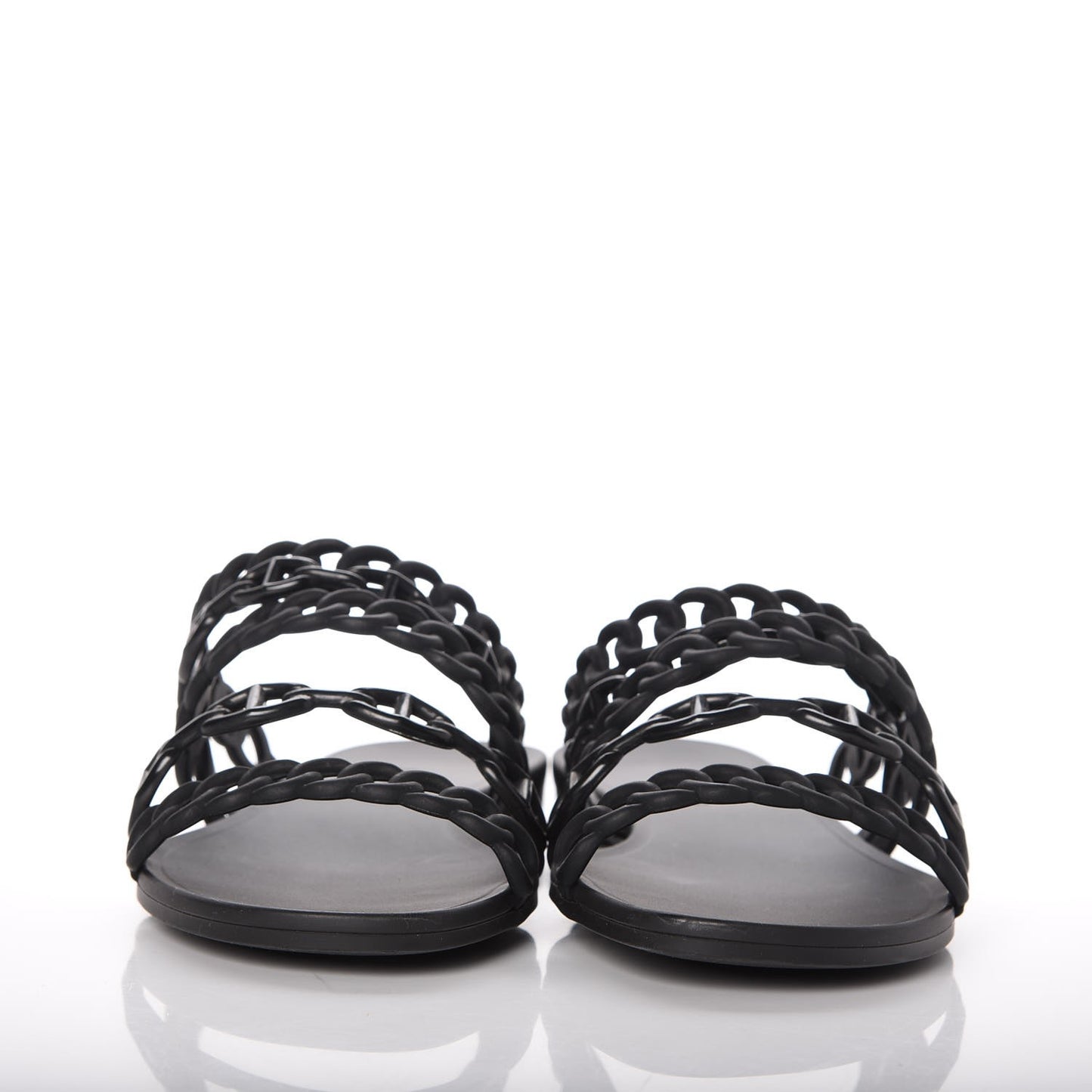 Rubber Chaine d'Ancre Nude Sandals 38 Black