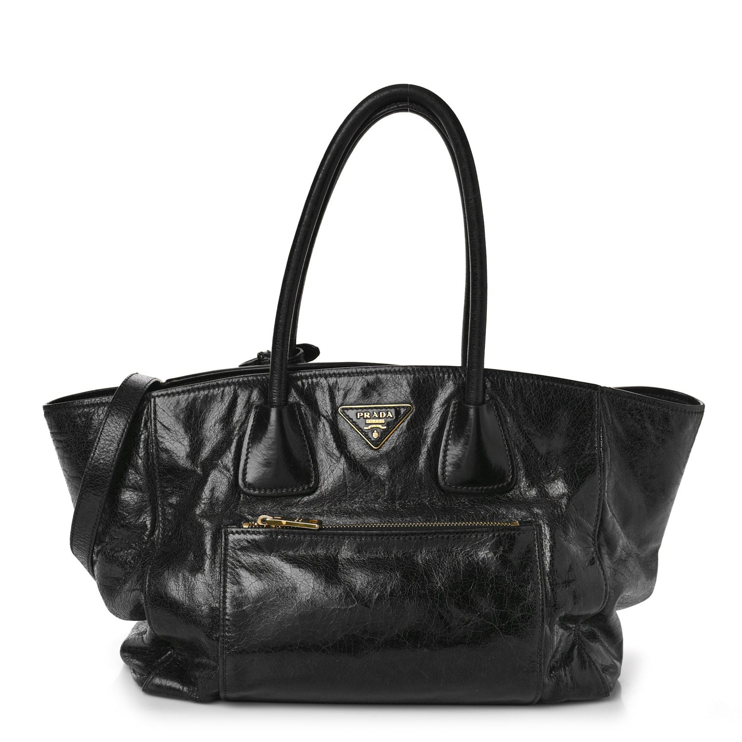 Vitello Shine Tote Black