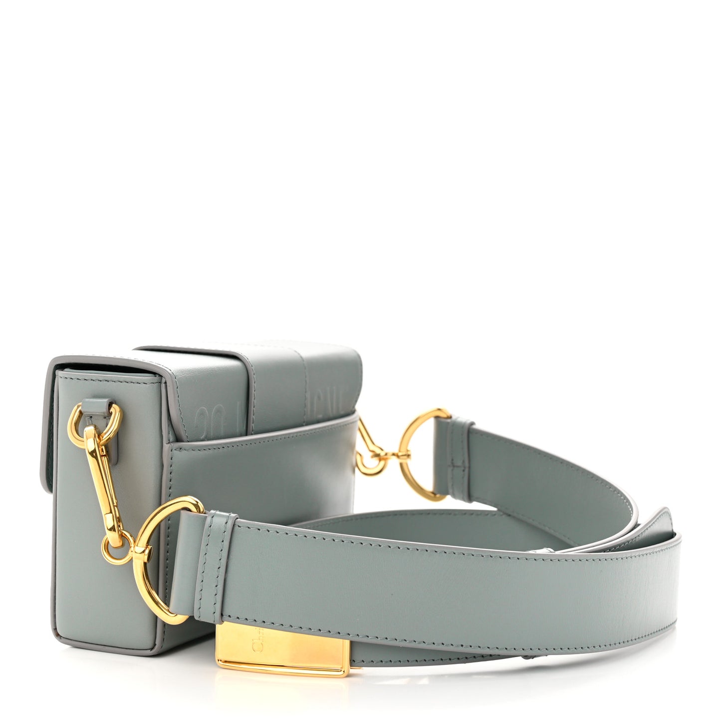 Box Calfskin 30 Montaigne Box Bag Gray