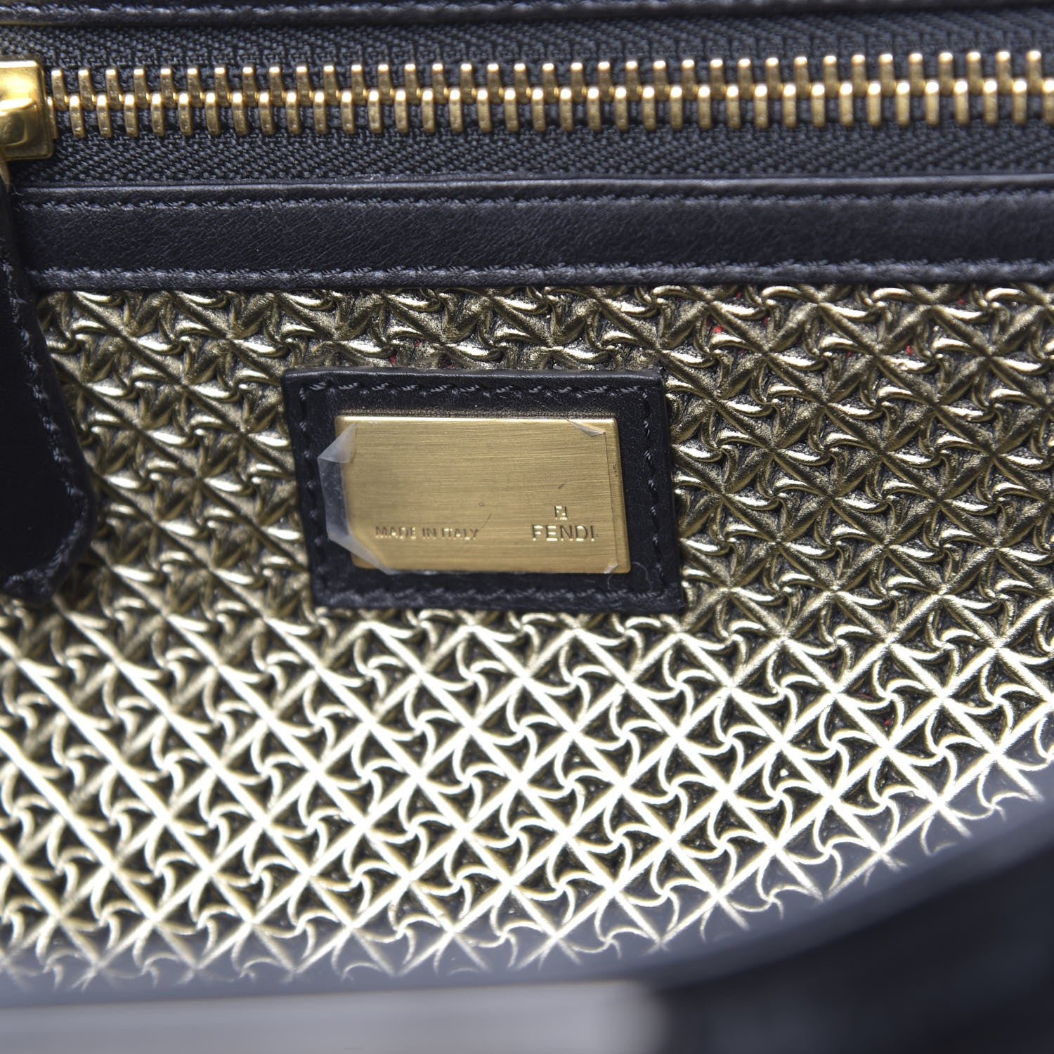 Fendi Patent Large Peekaboo Iconic Satchel Black 7 of 11
