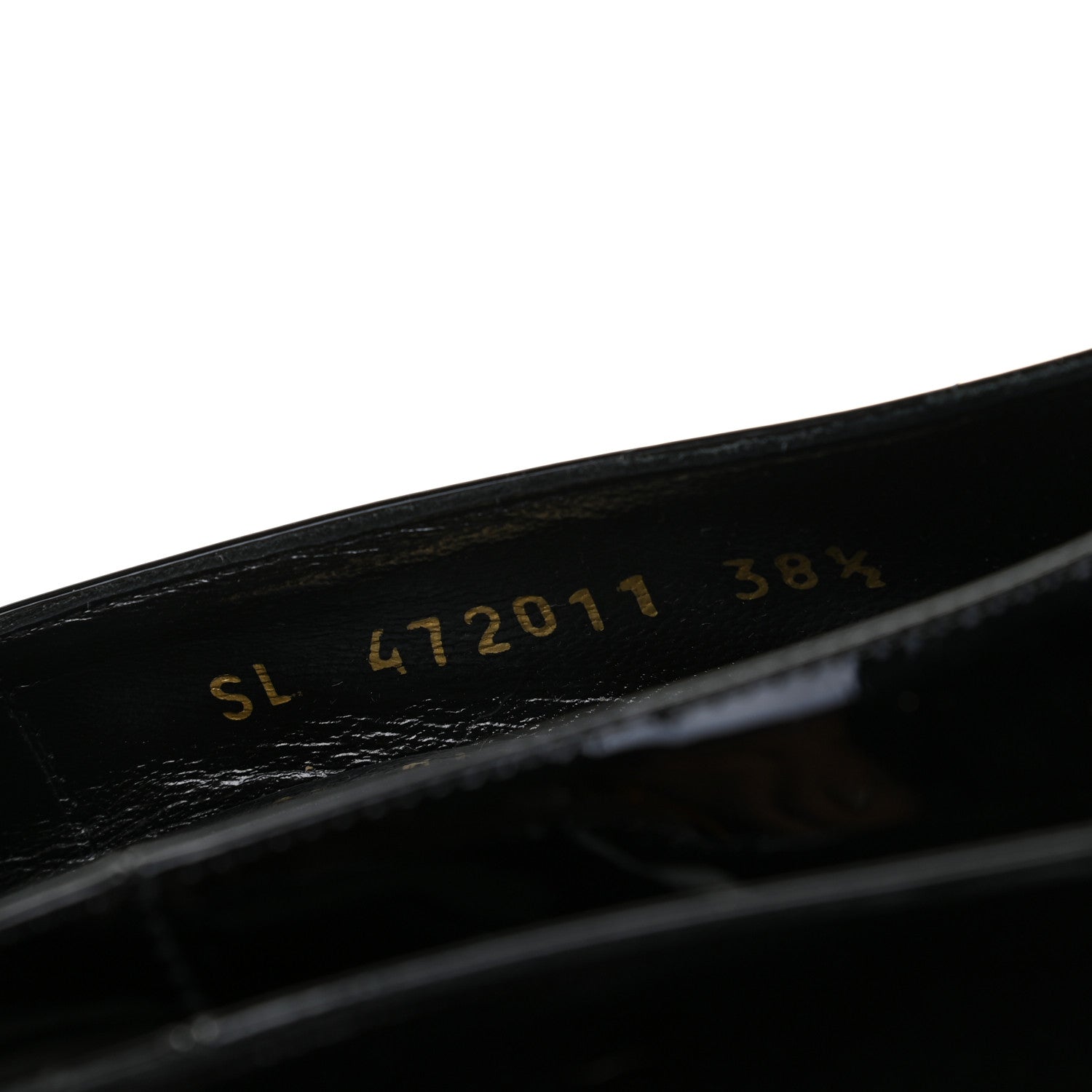 Saint Laurent Patent Opyum 110 Pumps 38.5 Black Gold 8 of 11