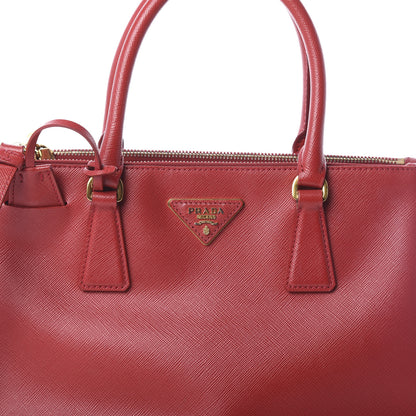 Prada Saffiano Small Galleria Double Zip Tote Fuoco 10 of 12