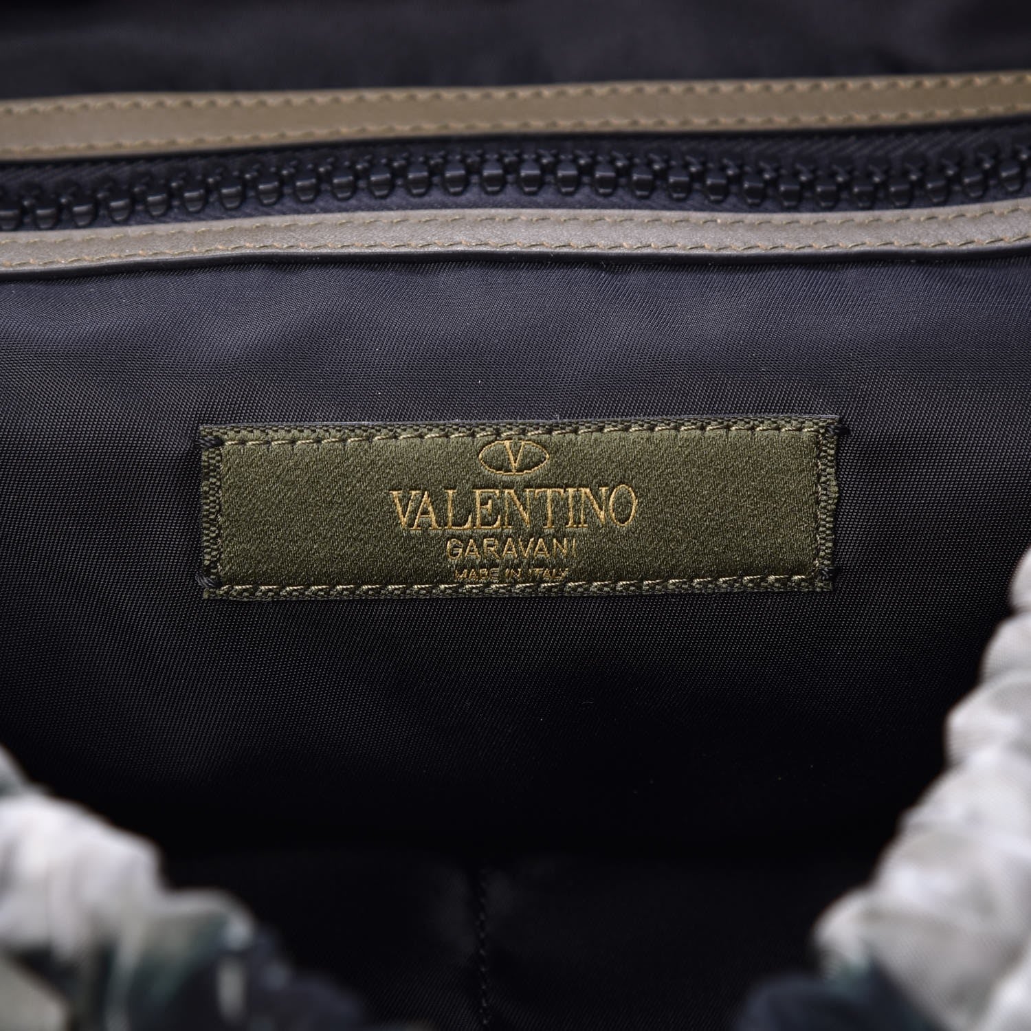 Valentino Garavani Nylon Tie Dye Flap Top Backpack Deep Army Green 6 of 8