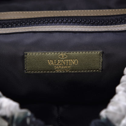 Valentino Garavani Nylon Tie Dye Flap Top Backpack Deep Army Green 6 of 8