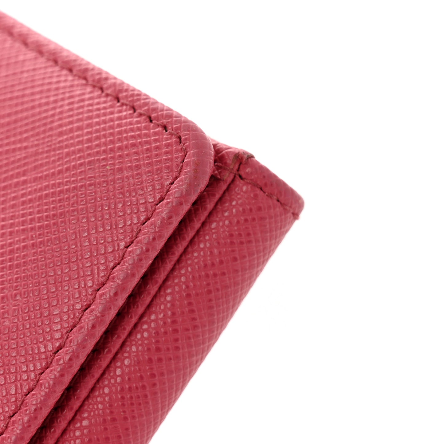 Saffiano Metal Tri-Fold Compact Wallet Peonia
