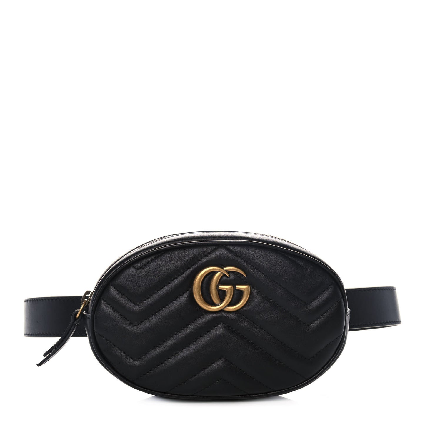 Calfskin Matelasse GG Marmont Belt Bag 85 34 Black