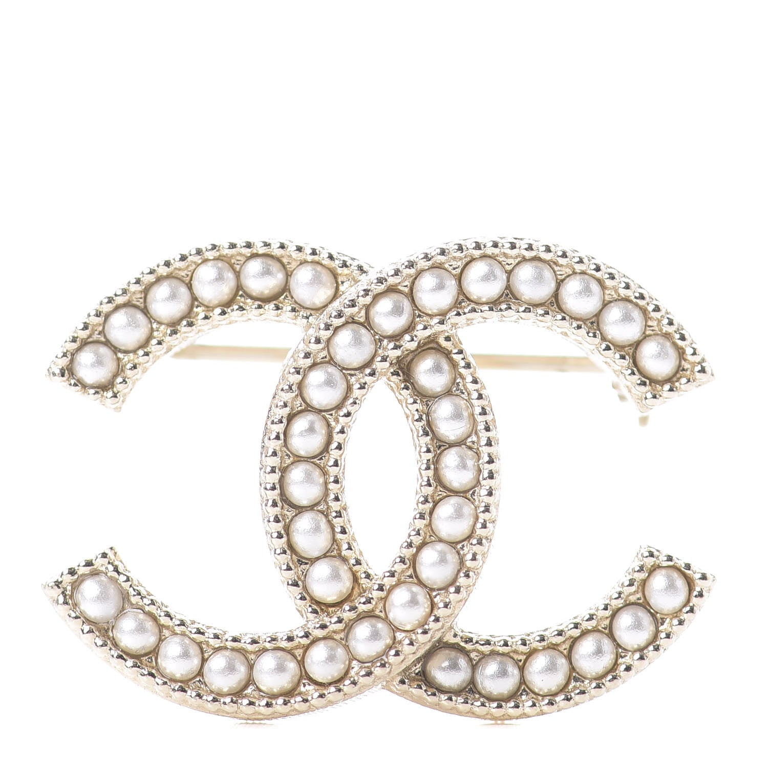 Chanel Pearl CC Mini Brooch Gold 1 of 3