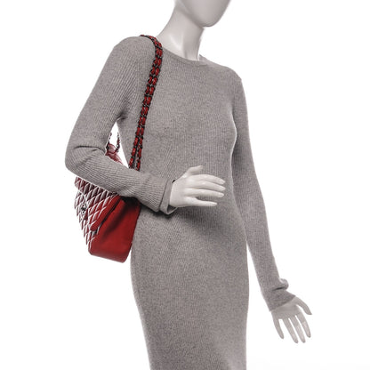 Chanel Caviar Quilted Jumbo Double Flap Red 2 of 10