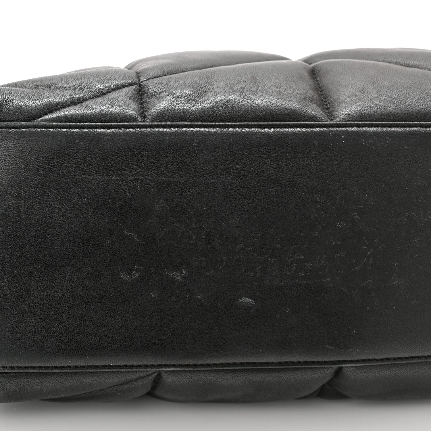Saint Laurent Lambskin Quilted Medium Loulou Puffer Monogram Chain Satchel Black 15 of 16