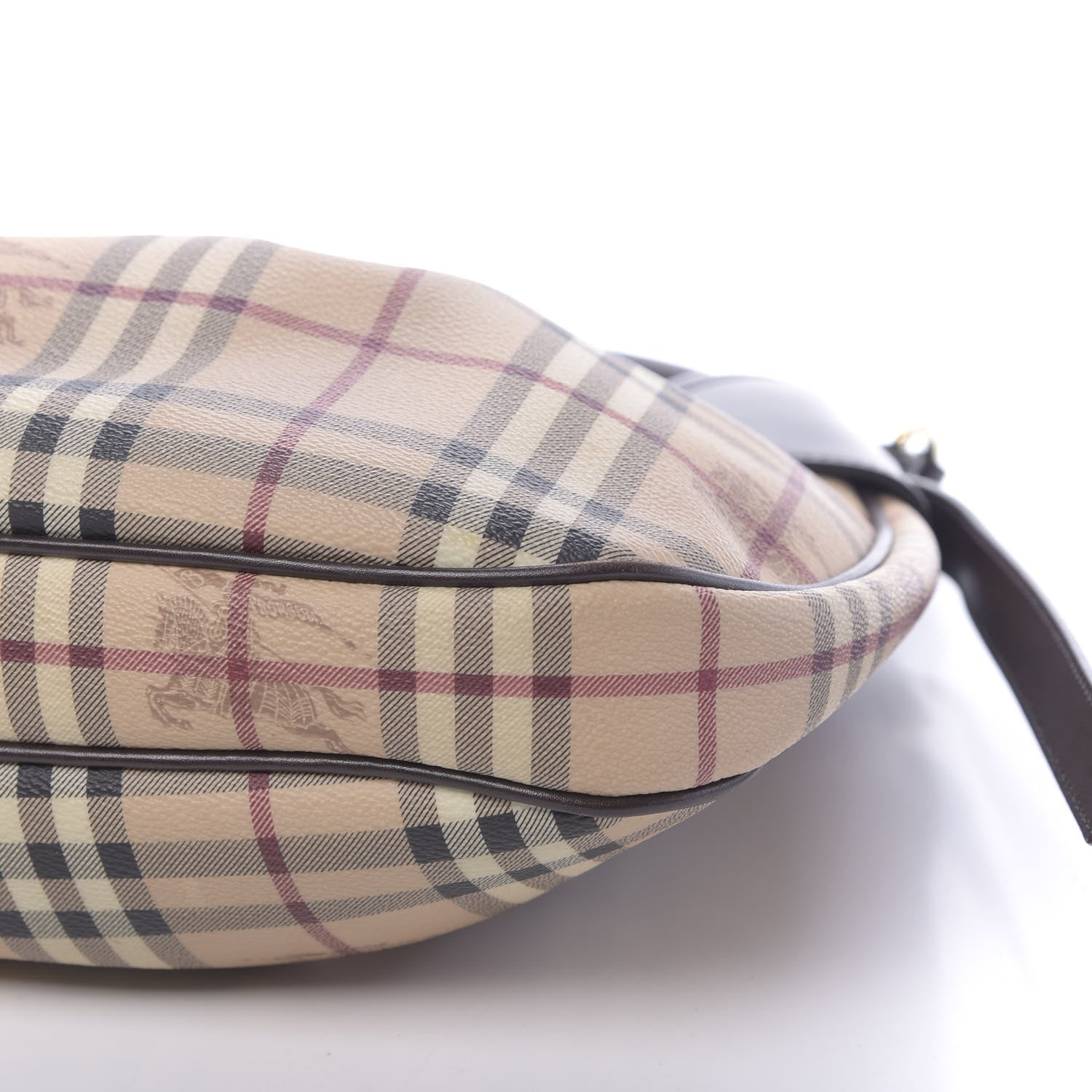Burberry Haymarket Check Small Brooklyn Hobo Brown 11 of 12