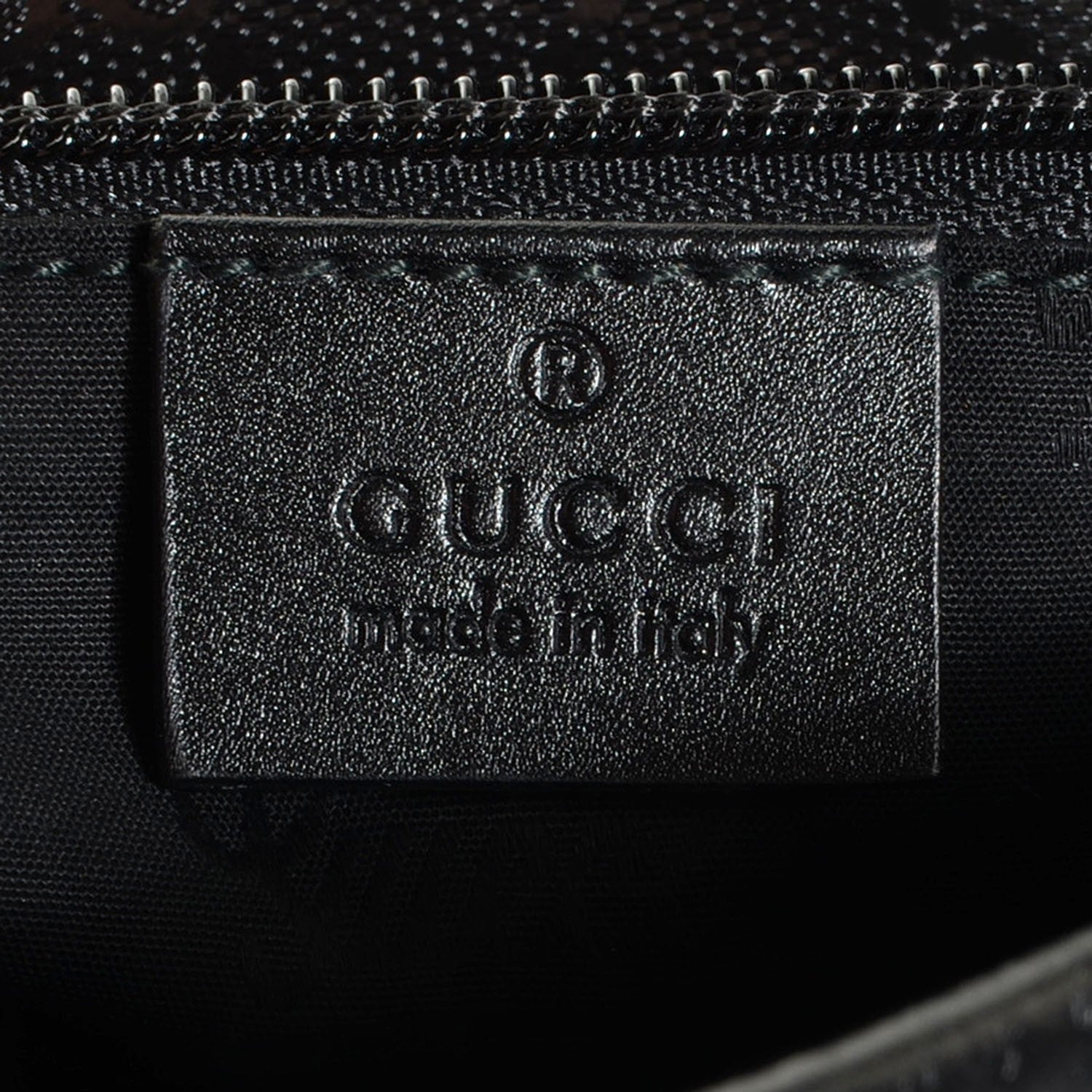 Gucci Imprime Monogram Medium Double Buckle Flap Messenger Bag Black 6 of 7
