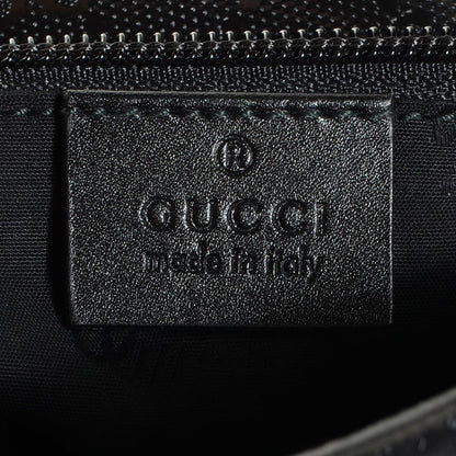 Gucci Imprime Monogram Medium Double Buckle Flap Messenger Bag Black 6 of 7