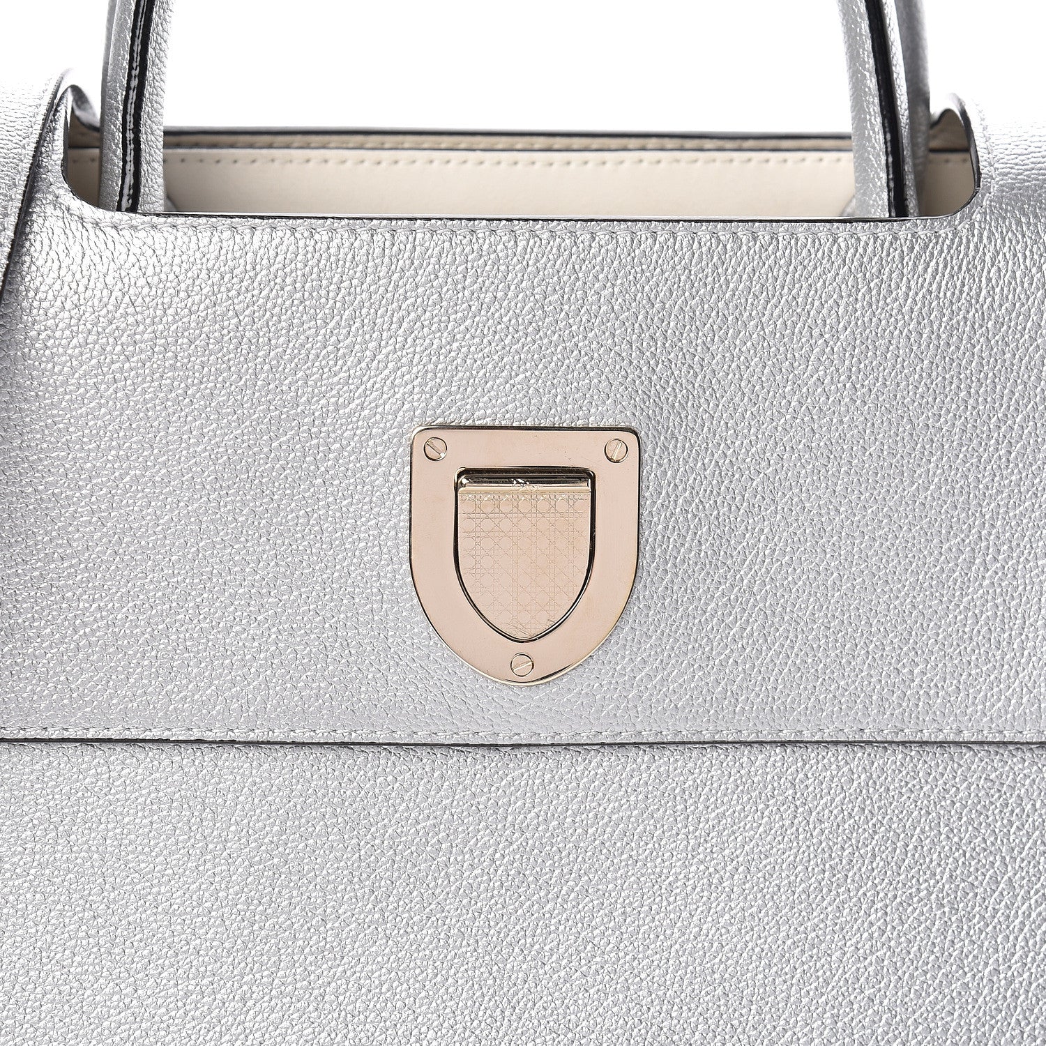 Christian Dior Metallic Grained Calfskin Medium Diorever Flap Silver 9 of 9