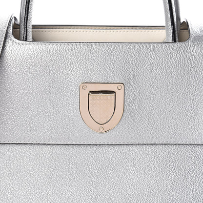 Christian Dior Metallic Grained Calfskin Medium Diorever Flap Silver 9 of 9