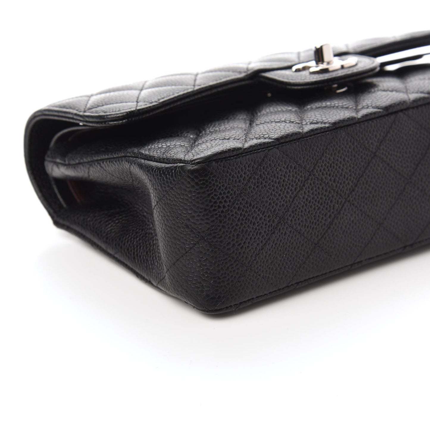Caviar Quilted Small Double Flap Black