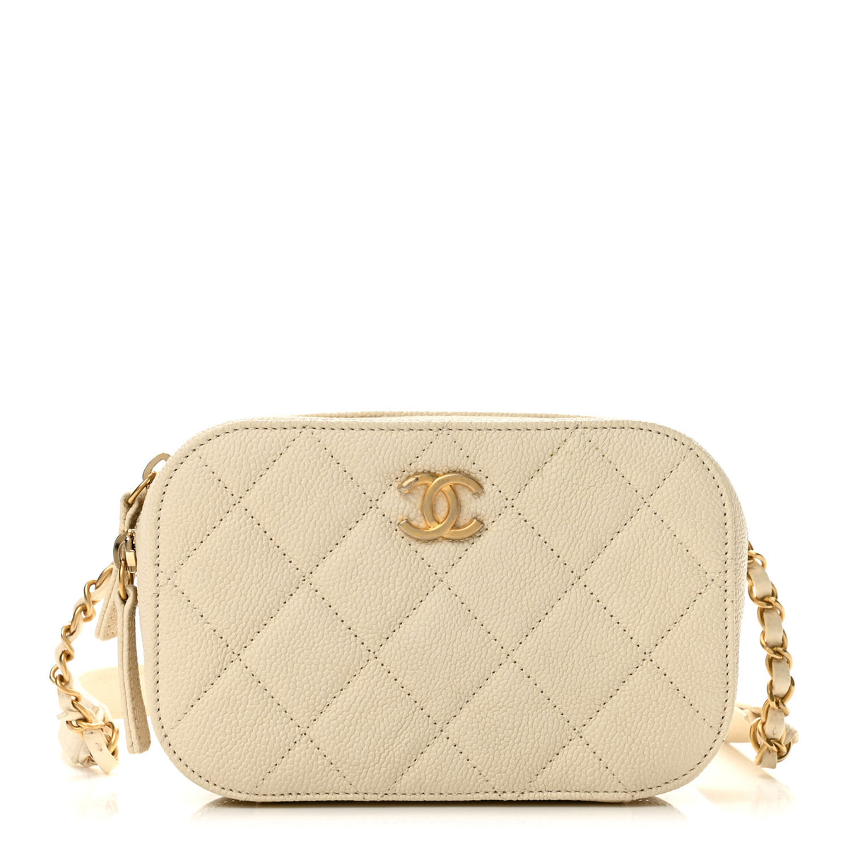 Caviar Quilted Waist Bag White