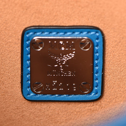 MCM Calfskin Repro Crossbody Bag Blue 6 of 16