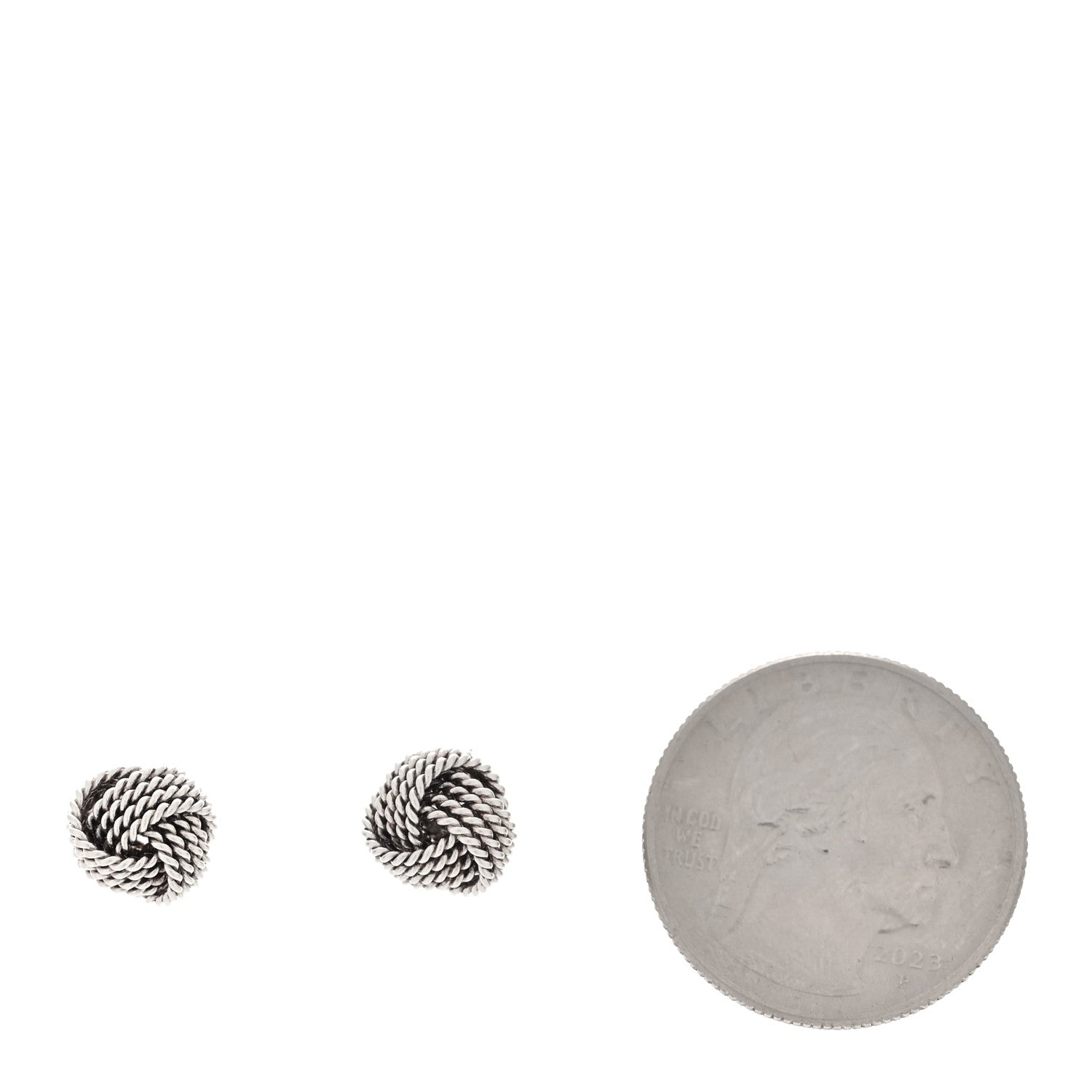 Tiffany Sterling Silver Twist Knot Earrings 2 of 4