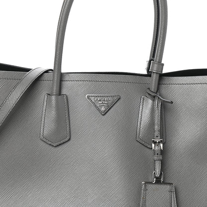 Prada Saffiano Cuir Medium Double Bag Marmo 8 of 10