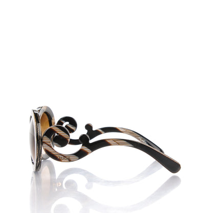 Prada Baroque Sunglasses SPR 27N Black Horn 2 of 4