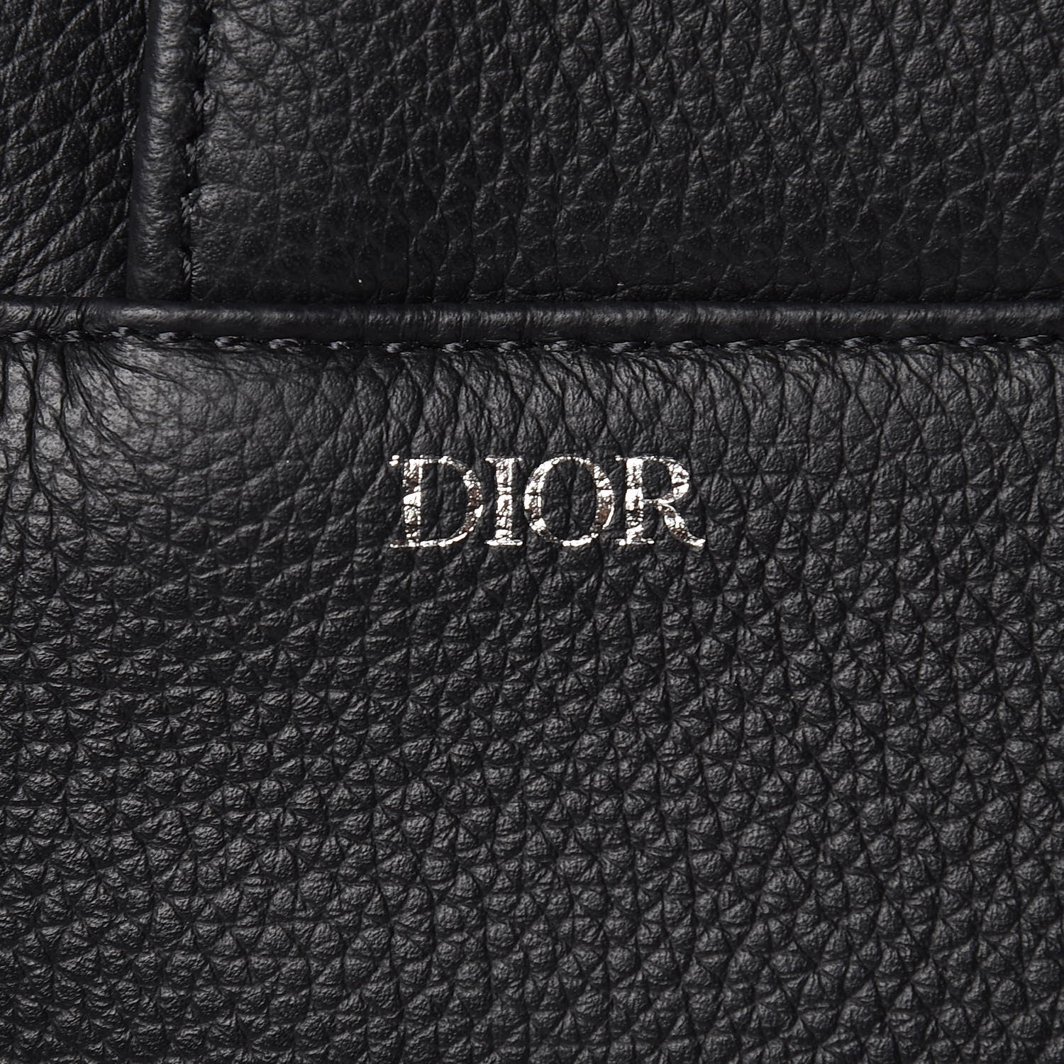 Christian Dior Grained Calfskin Kim Jones Saddle Bag Black 8 of 9