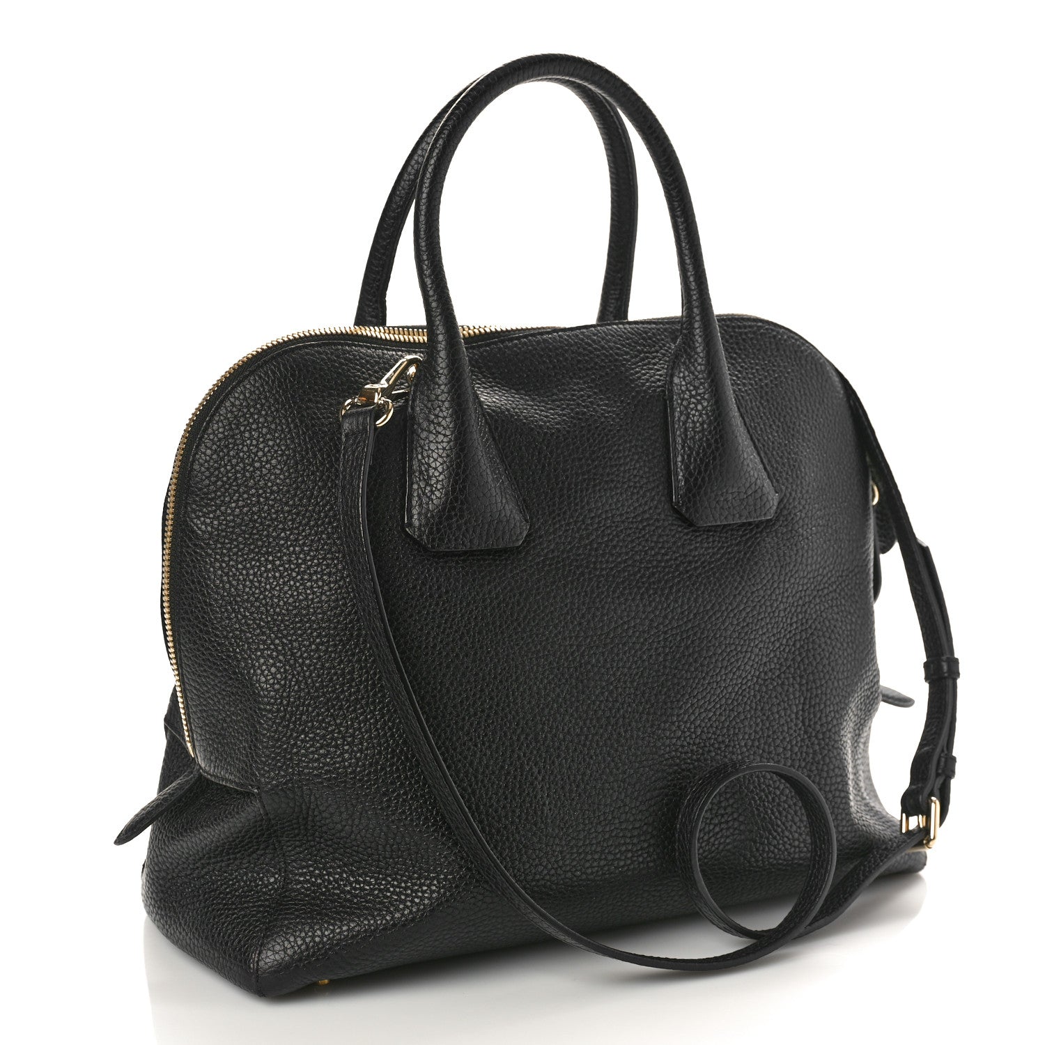 Burberry London Grainy Calfskin Medium Greenwood Bowling Bag Black 3 of 11