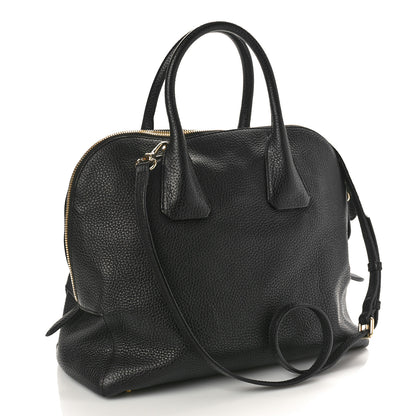 Burberry London Grainy Calfskin Medium Greenwood Bowling Bag Black 3 of 11