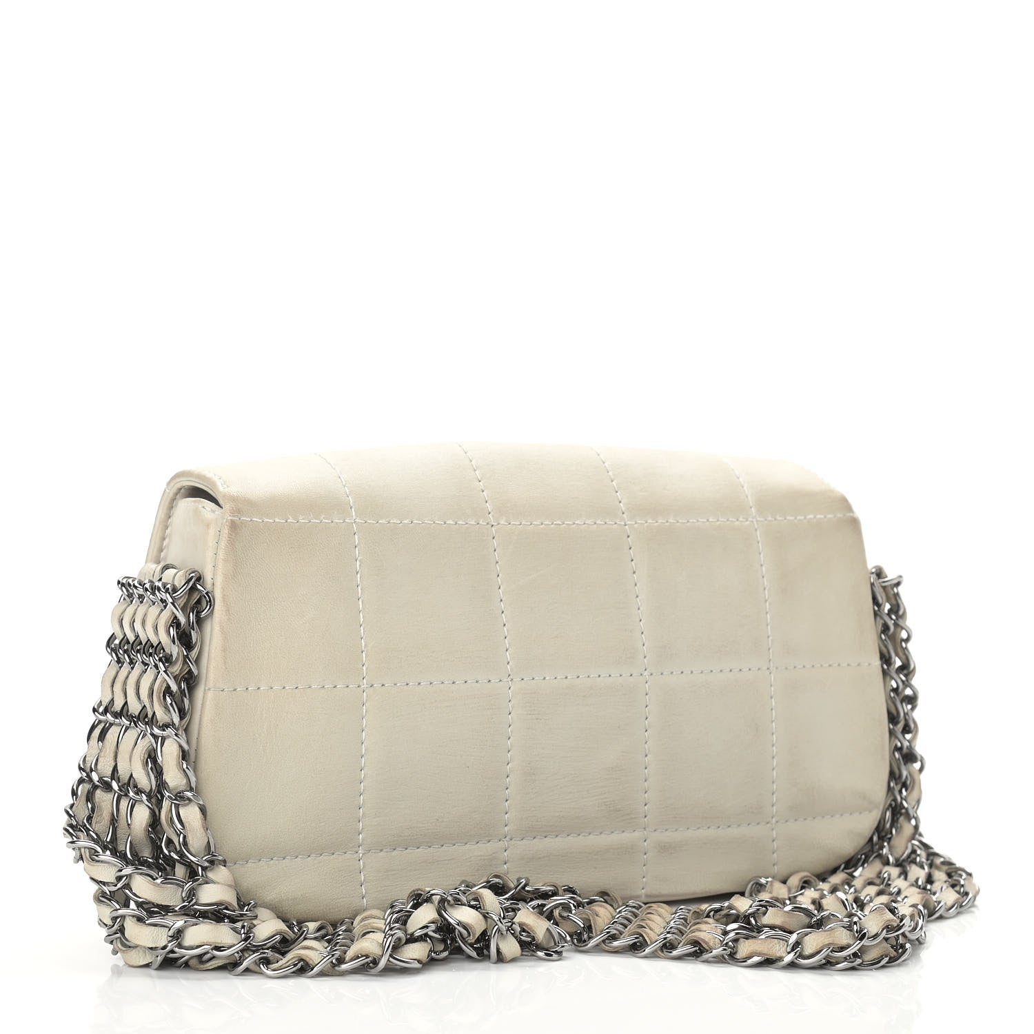 Chanel Lambskin Chocolate Bar 5 Chain Flap White 3 of 11