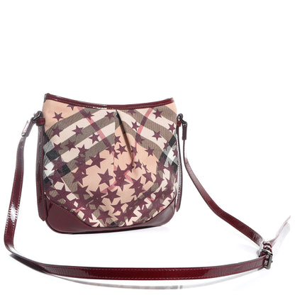 Burberry Patent Supernova Check Stars Small Julia Crossbody Bag Berry Red 3 of 8