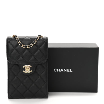 Chanel Caviar Quilted Classic Phone Holder Black 12 of 12