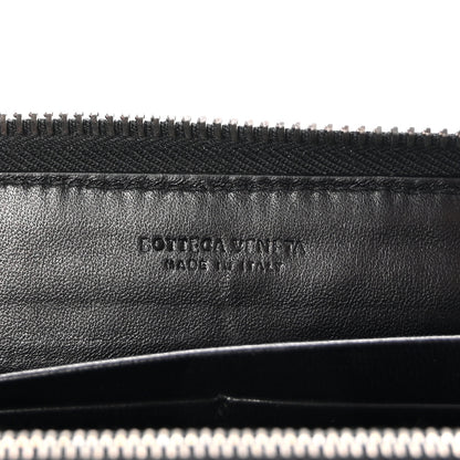 Bottega Veneta Nappa Patent Intrecciato Zip Around Wallet Black 6 of 8