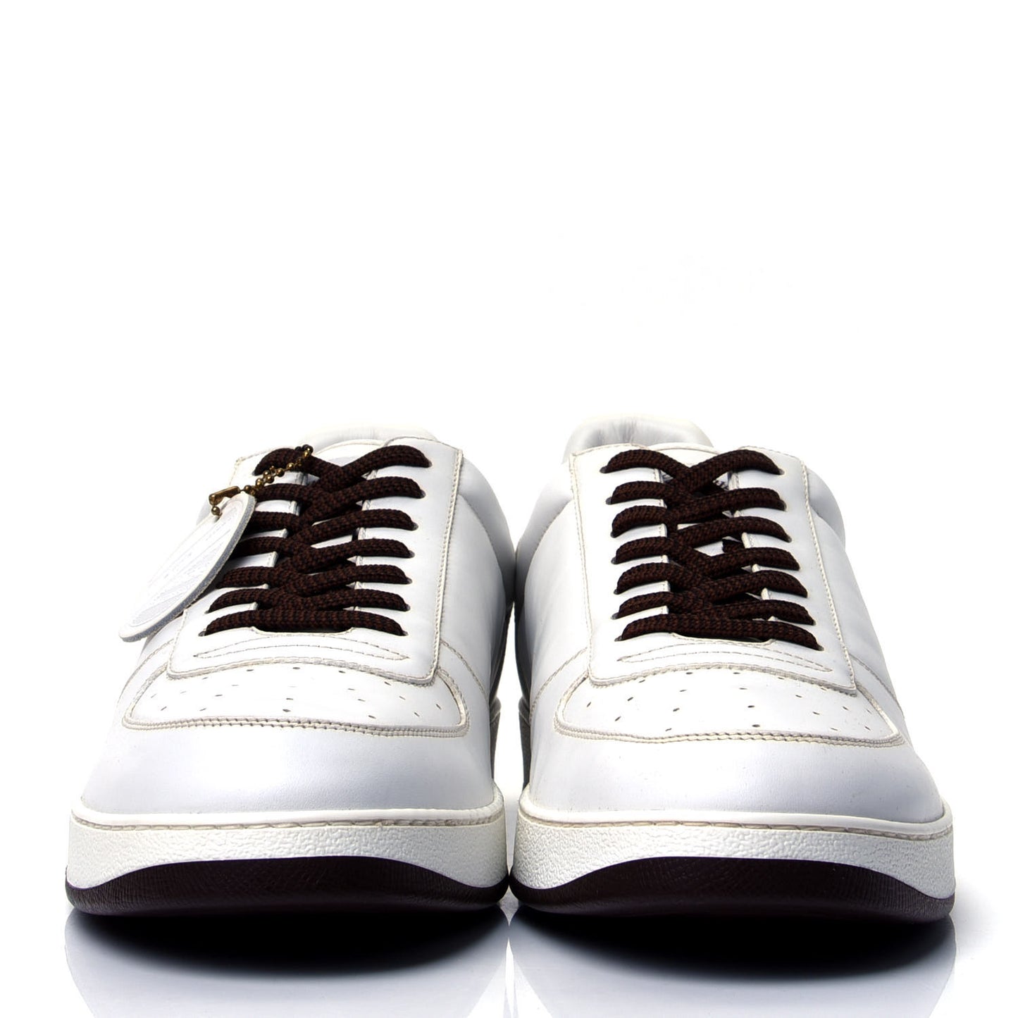 Calfskin Monogram Mens Rivoli Sneakers 9.5 White