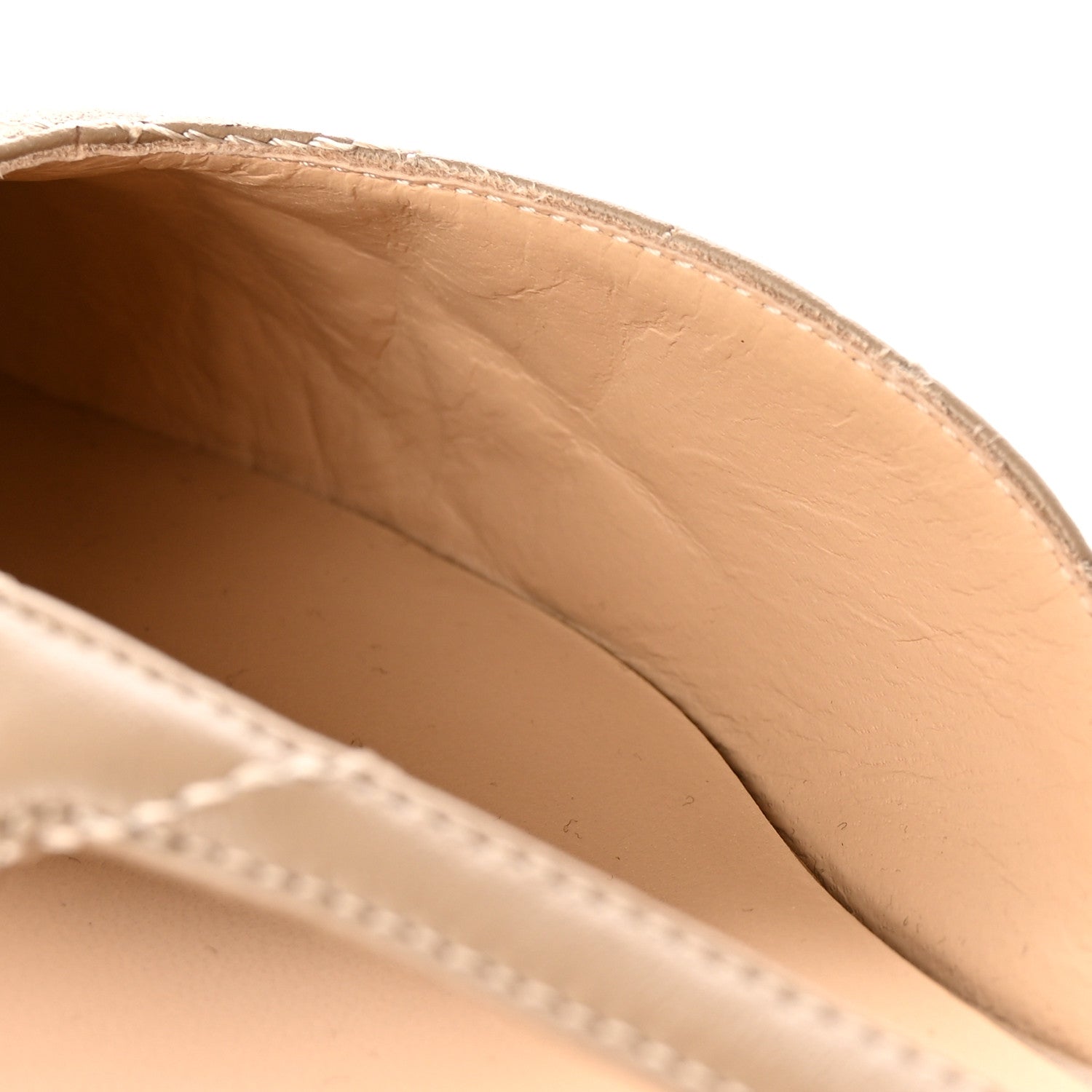 Chanel Lambskin Patent Cap Toe CC Slingback Flats 37.5 Beige Black 10 of 10