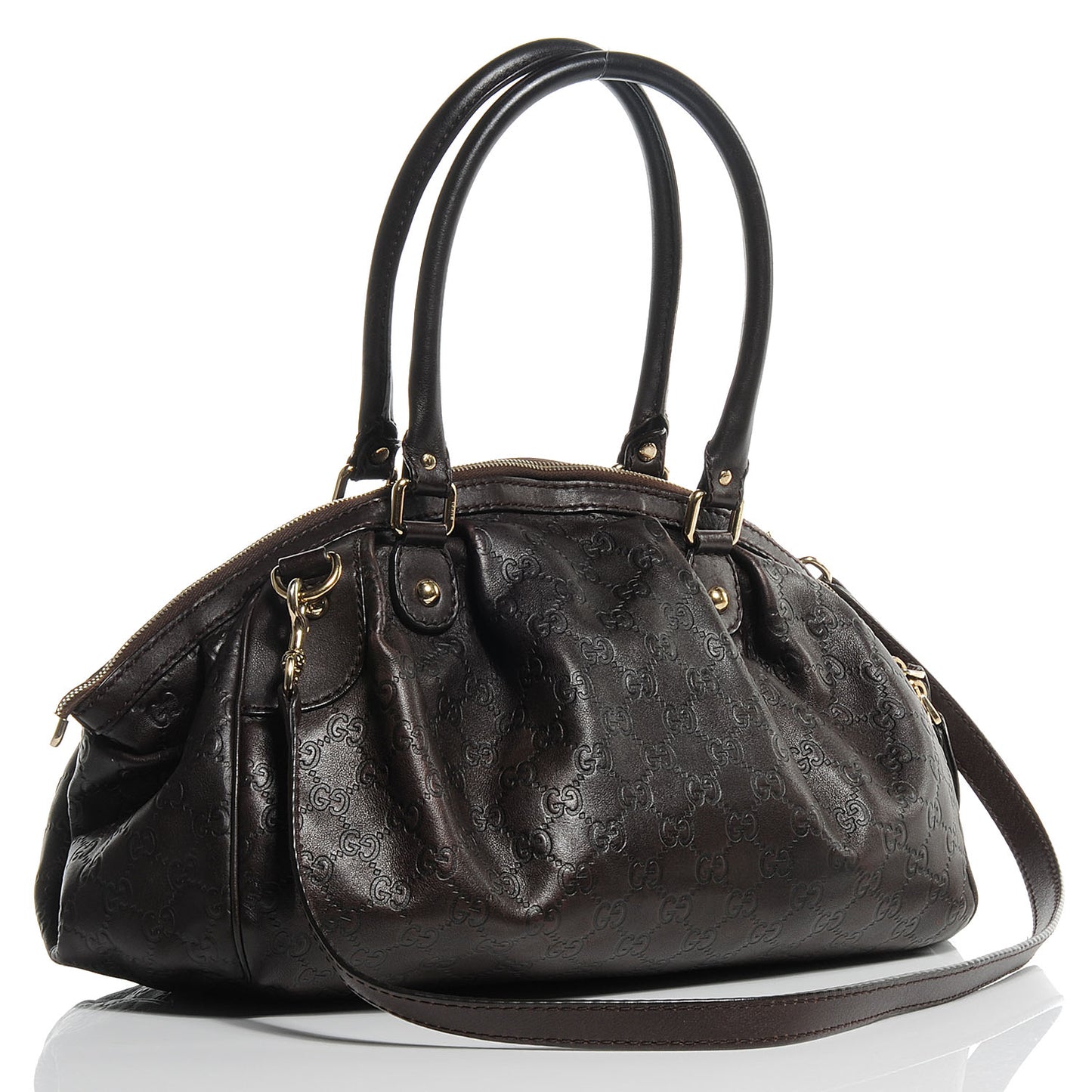 Guccissima Medium Sukey Boston Chocolate
