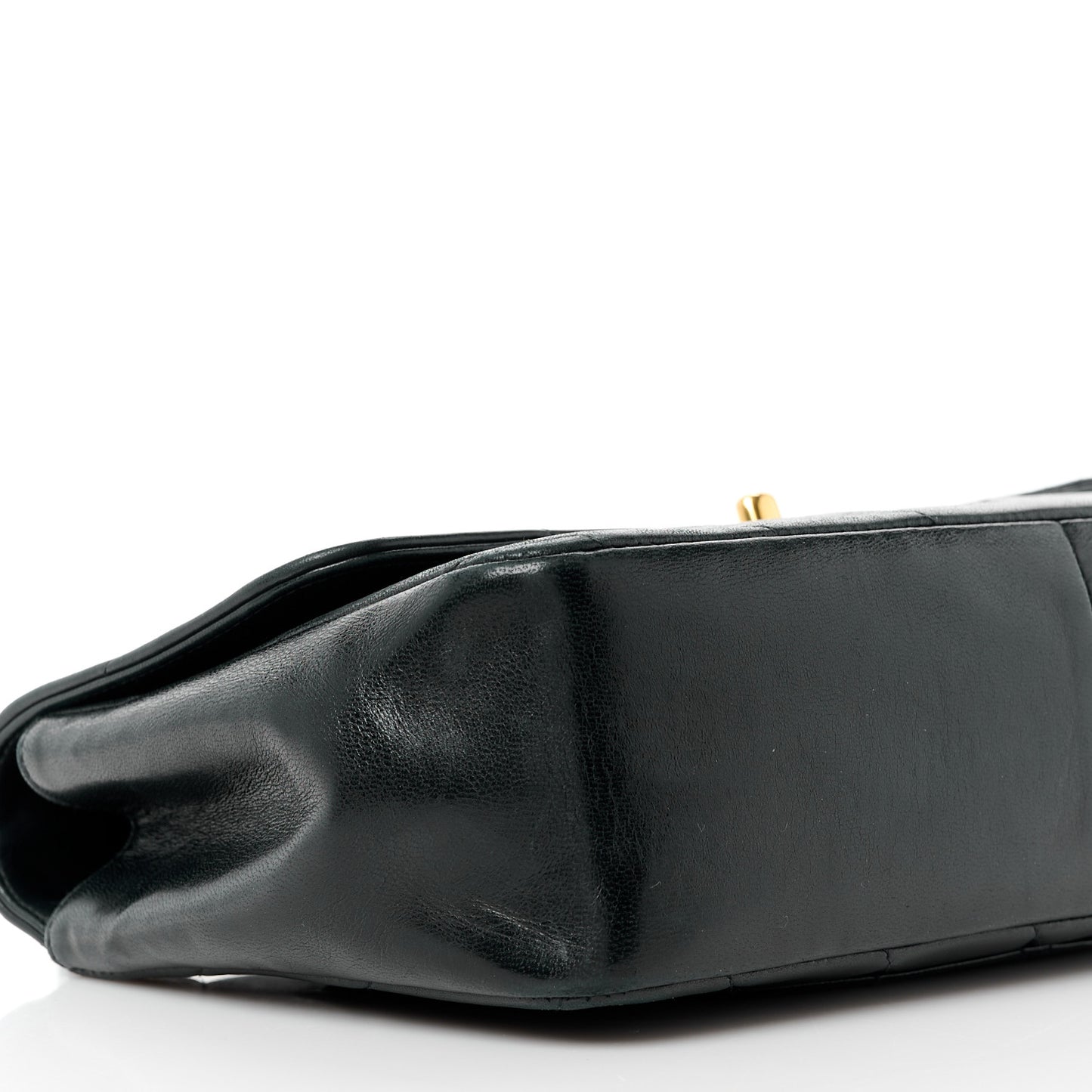 Lambskin Chevron Quilted Mini Kelly Flap Black
