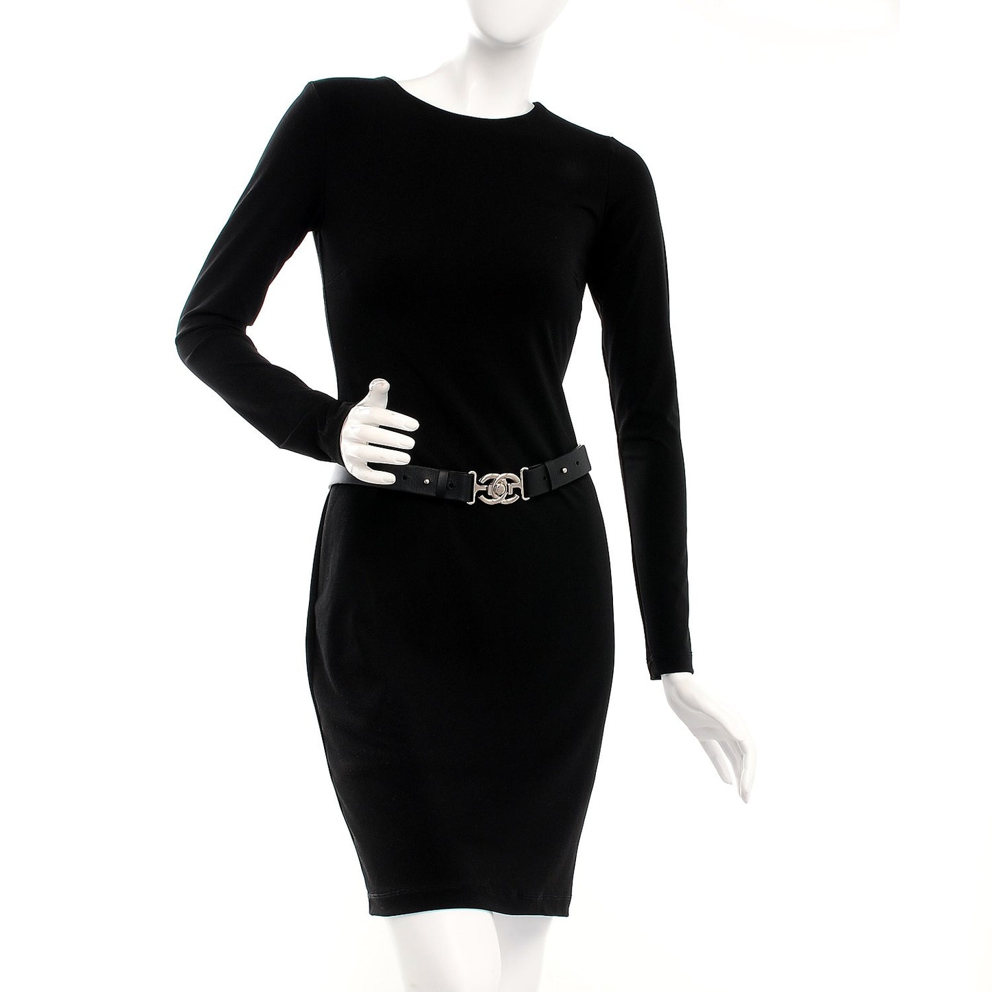 Calfskin CC Boy Skinny Belt 90 36 Black
