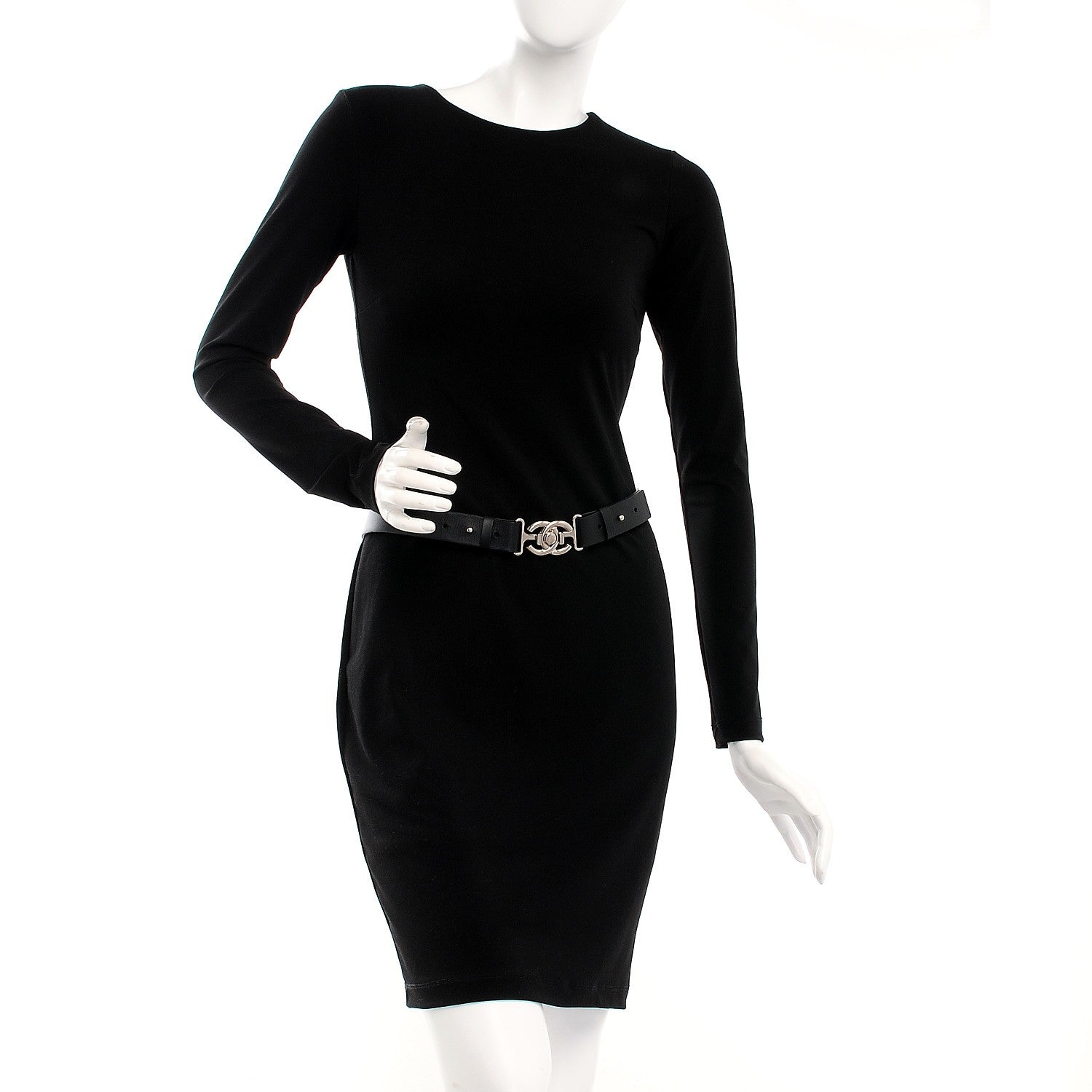 Chanel Calfskin CC Boy Skinny Belt 90 36 Black 2 of 6