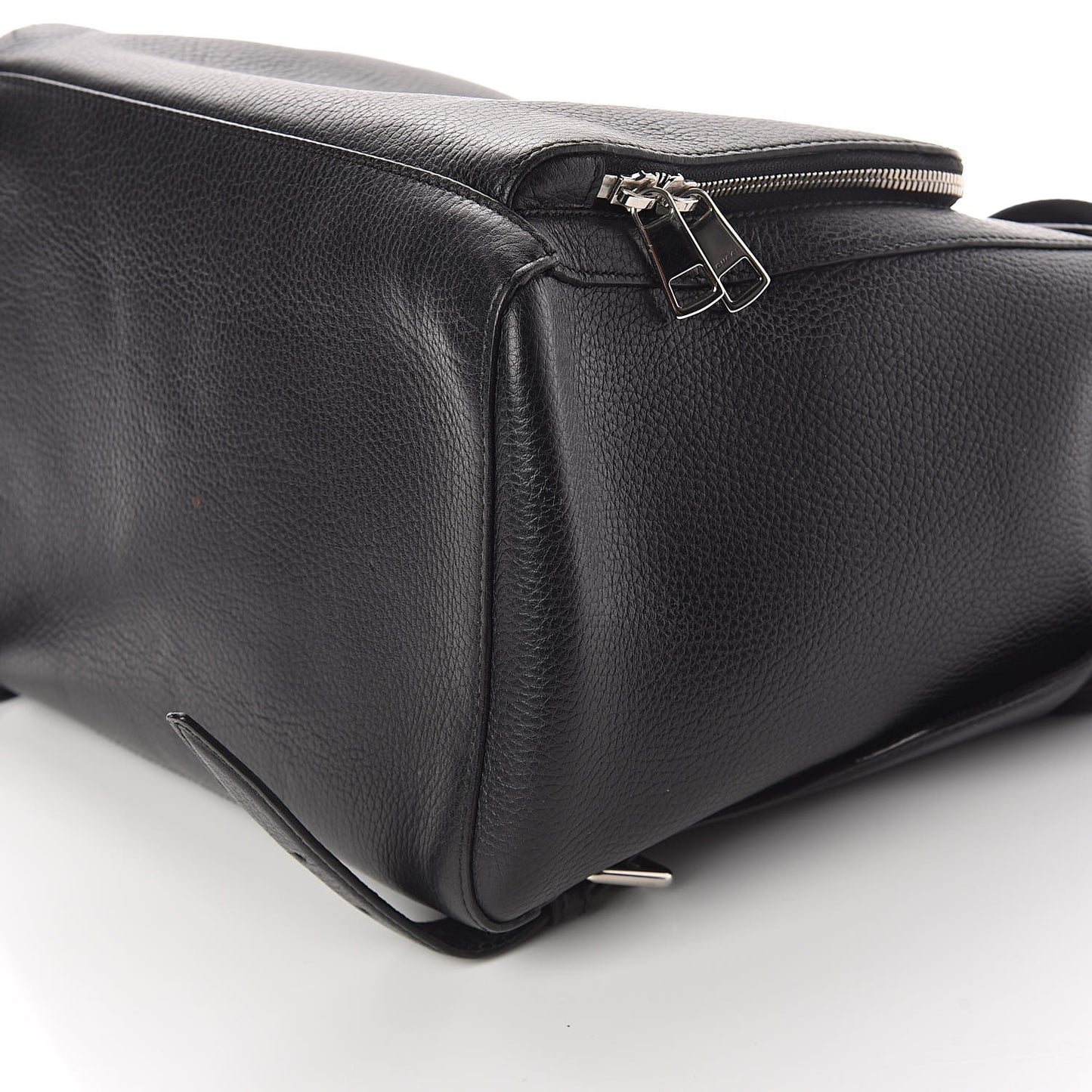 Pebbled Calfskin Chain Backpack Black