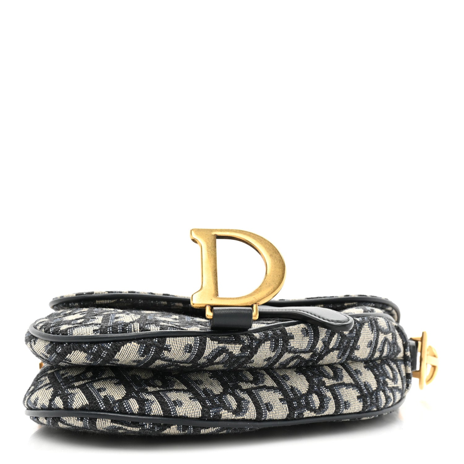 Christian Dior Oblique Mini Saddle Bag Blue 4 of 9